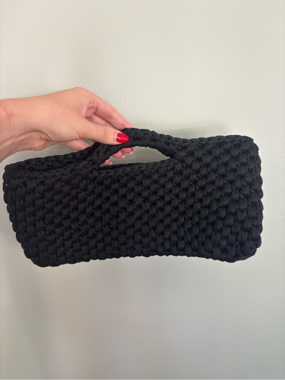 Black Woven Handheld Clutch - Women Bags